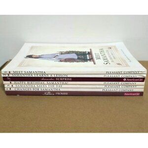 American Girl Samantha 7-Book Pleasant Company White Covers 1st Edition +Nellie